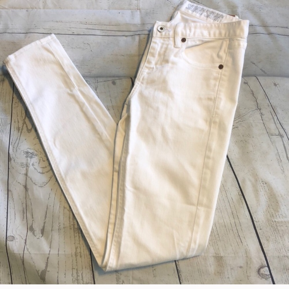 Madewell skinny skinny white jeans